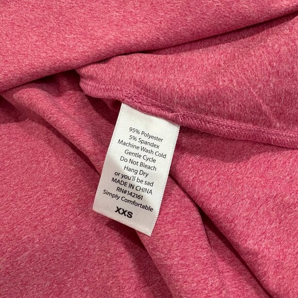 NWT LuLaRoe Carly Dress Pink XXS High-Low Hem - Picture 8 of 8